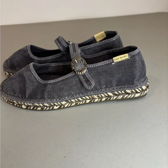 Free People Gray Espadrille Flats - Picture 1 of 6